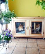 防音犬小屋・・木製で出来る防音に挑戦しました。 木製防音の犬小屋 1100